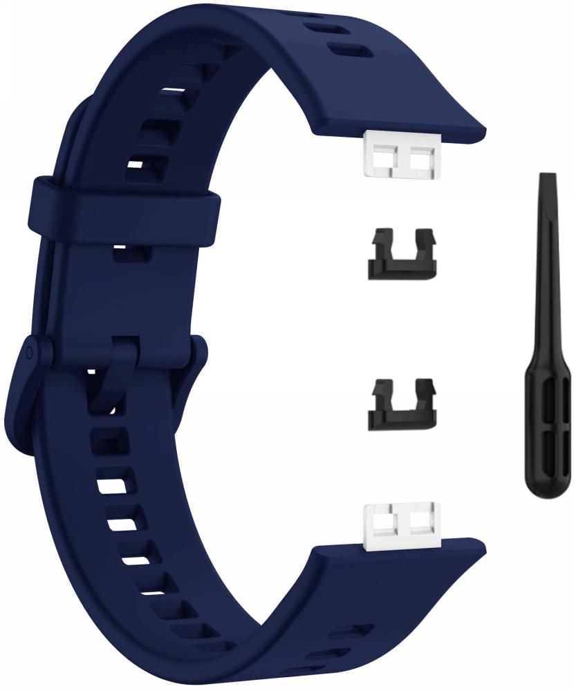 Ремешок Jsota для Huawei Watch Fit Dark Blue (18595) - фото 3 Ремешок Jsota для Huawei Watch Fit Dark Blue (18595) - фото 3