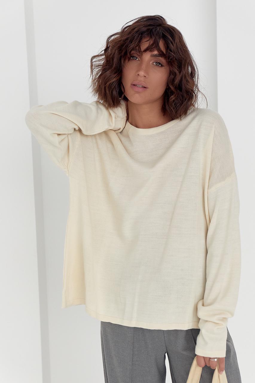 Джемпер женский oversize L Бежевый (11859728)