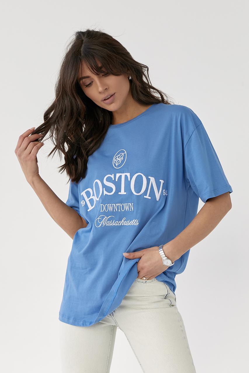 Футболка трикотажная "Boston" L Голубой (9806935)