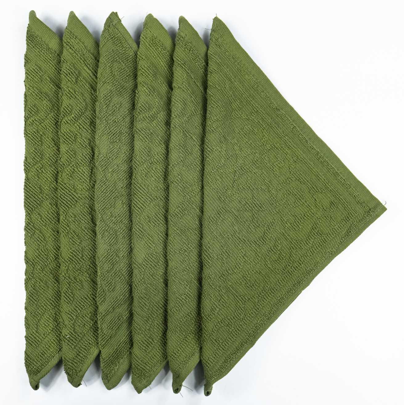 Кухонная салфетка GM Textile жаккардовая 25х25 см Зеленый (380-25-green) - фото 2