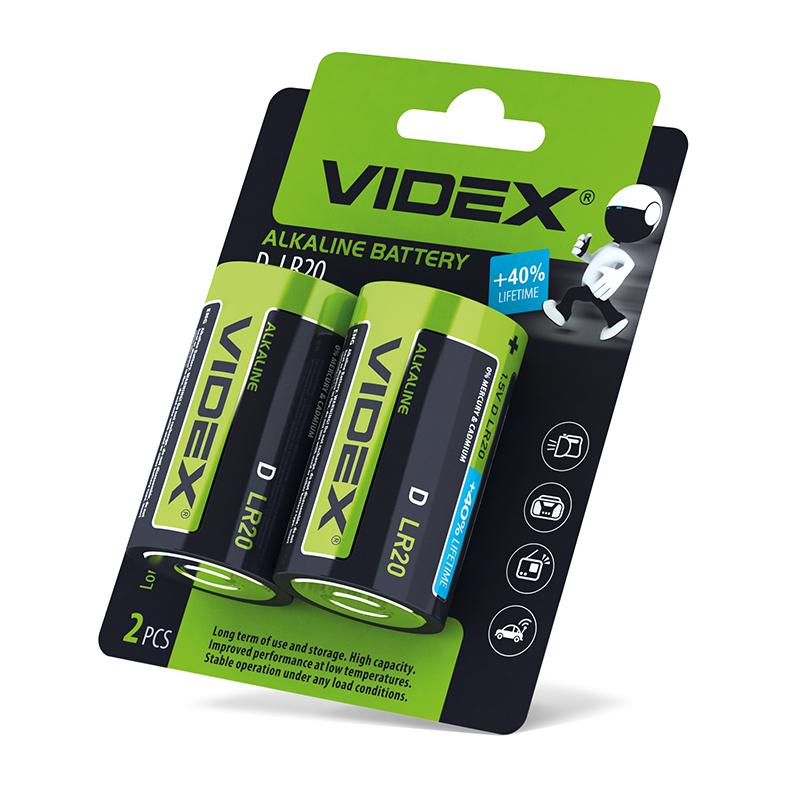 Батарейка щелочная Videx LR20/D 2 шт. (25898273) Батарейка щелочная Videx LR20/D 2 шт. (25898273)