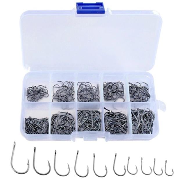 Набір рибальських гачків № 3-12 із високовуглецевої сталі 100 шт.