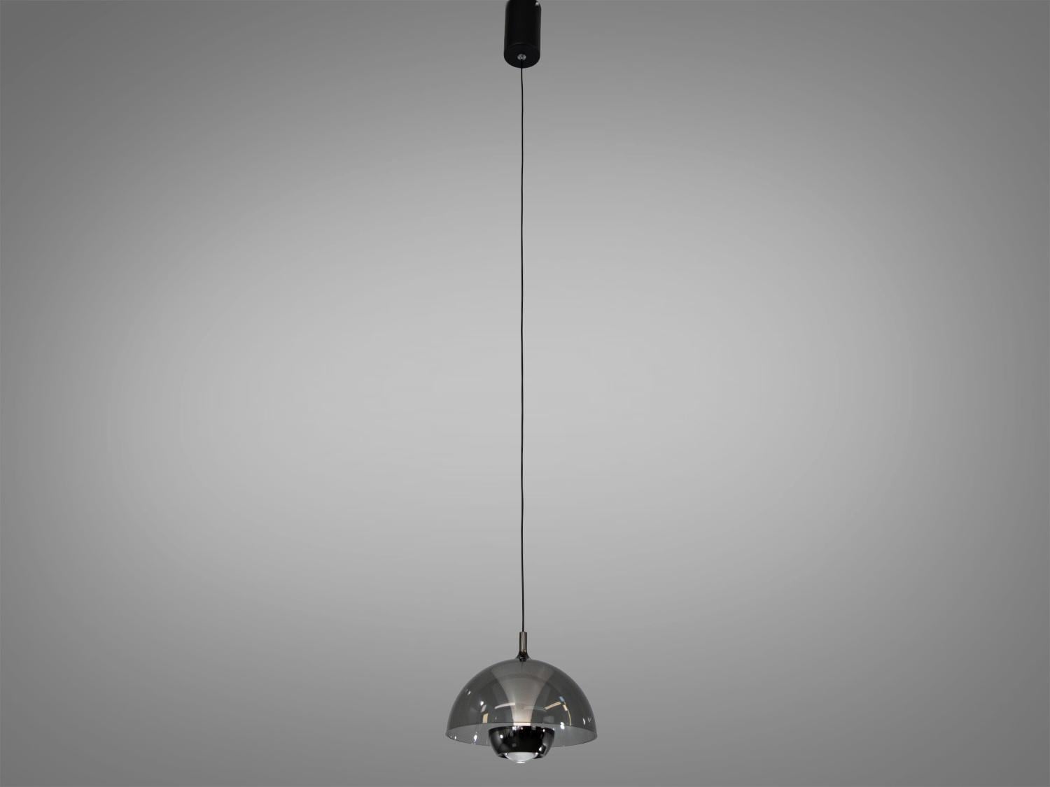 Подвесной светильник LED 7Вт стекло Сатин/Дымчатый (QY-H1205 SN/GY)