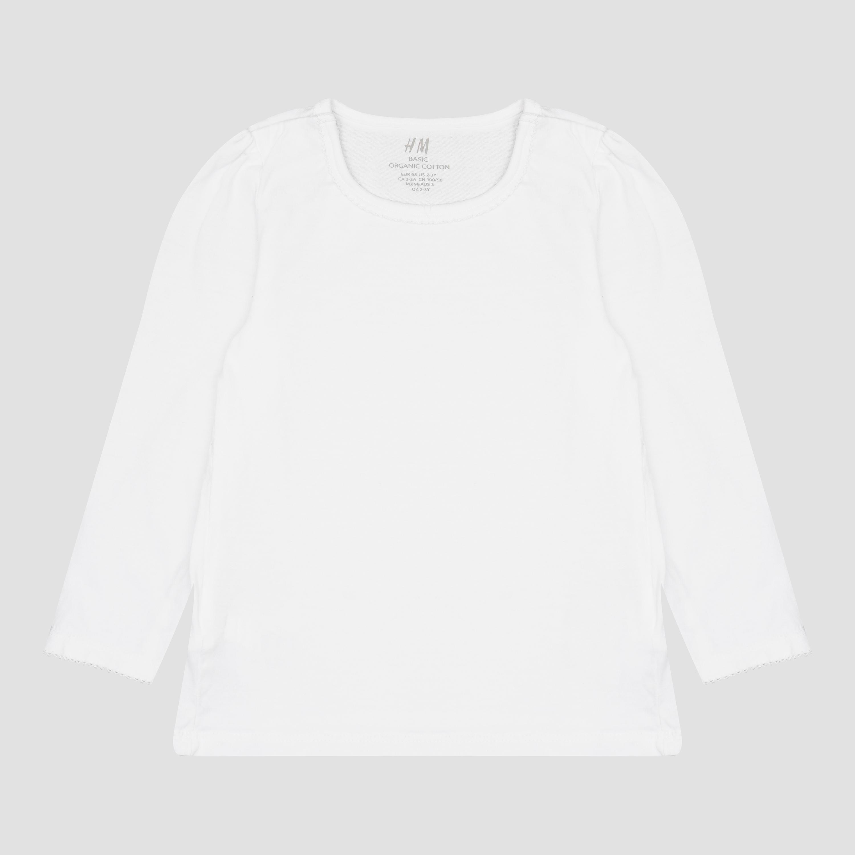 Лонгслив H&M 74 см Белый (270663589522)