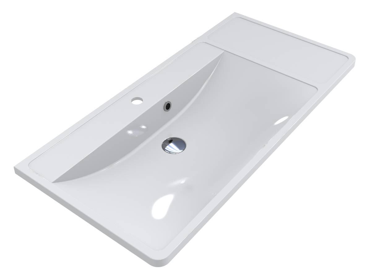 Умивальник Miraggio SACRAMENTO з литого мармуру глянсовий Білий (83896)