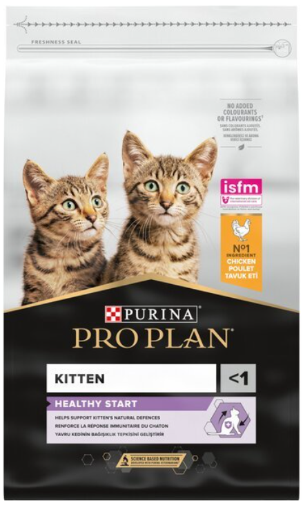 Корм сухой Purina Pro Plan Kitten <1 Healthy Start для кошенят з куркою 10 кг (7613036505307)