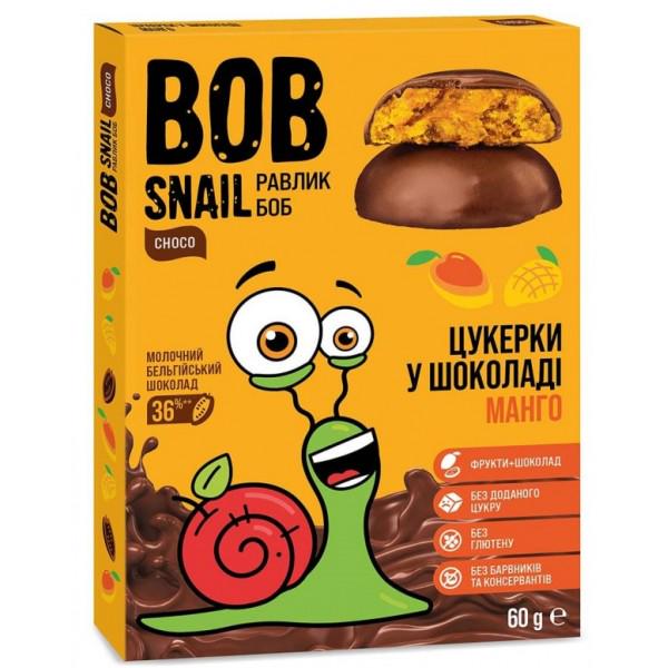 Цукерки у молочному шоколаді Bob Snail Mango 60 г