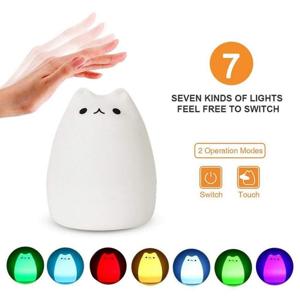 Нічник дитячий Little Cat Silicone Light 7 кольорів (730667kmt) - фото 2