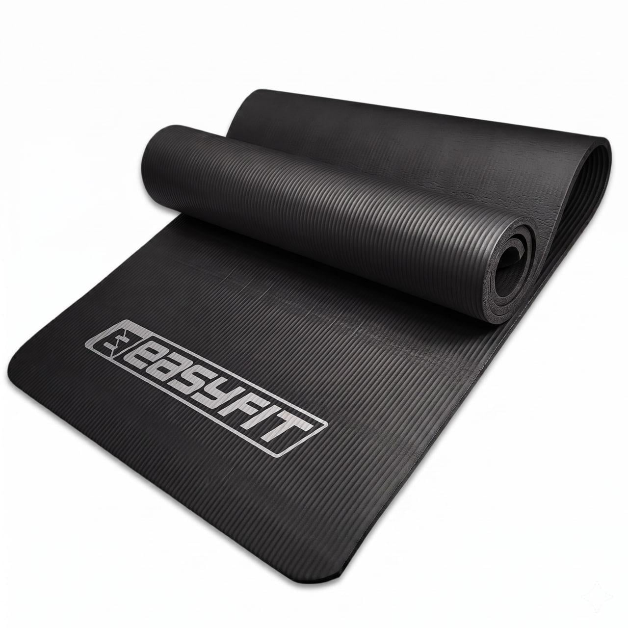 Коврик для йоги EasyFit NBR High-Density 10 мм Черный (EF-NK10BK)