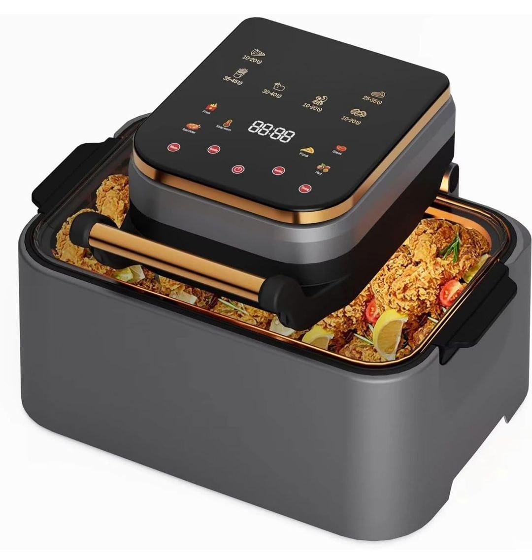 Аерогриль Henschll сенсорний 15 л 3600 Вт Сірий (33703695)