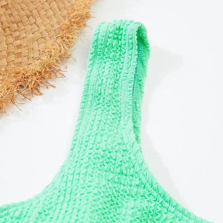 Купальник раздельный Жатка на одно плечо/трусики-слипы р. 48/L Зеленый (SOL-2128-BI-L) - фото 8 Купальник раздельный Жатка на одно плечо/трусики-слипы р. 48/L Зеленый (SOL-2128-BI-L) - фото 8