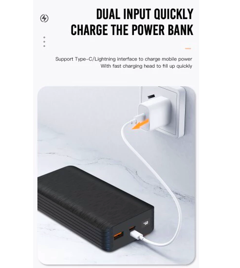 Повербанк Xo PR144 20000 mAh PD 20W/QC 22,5W Fast Charging Black - фото 4 Повербанк Xo PR144 20000 mAh PD 20W/QC 22,5W Fast Charging Black - фото 4