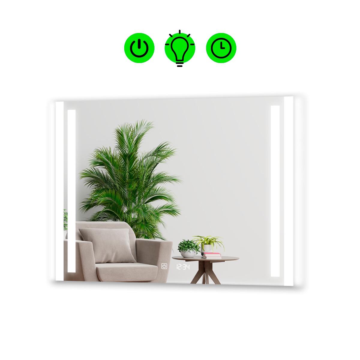 Зеркало с LED подсветкой Mirta с облегченным корпусом 800x600 мм (13296698)