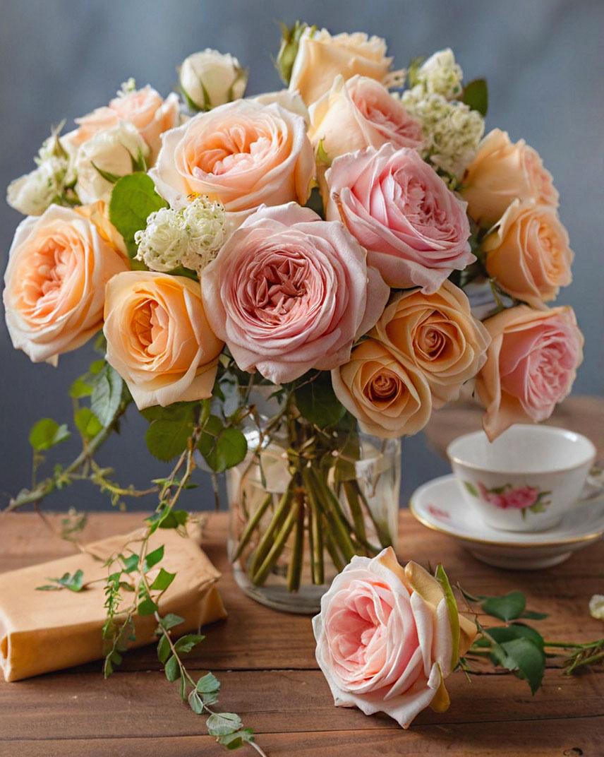 Алмазна мозаїка MY-Art Жовті троянди на підрамнику круглі алмази 40х50 см (AR-3299)