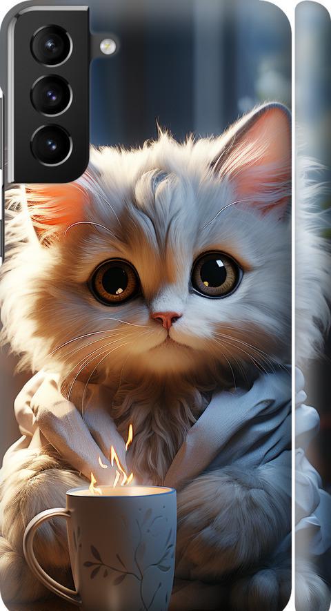 Чехол на Samsung Galaxy S21 Plus White cat (5646m-2115-42517)