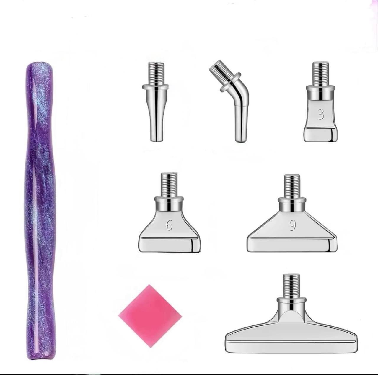 Стилус для алмазной мозаики с металлическими насадками и клеем Фиолетовый (2479785808) Стилус для алмазной мозаики с металлическими насадками и клеем Фиолетовый (2479785808)