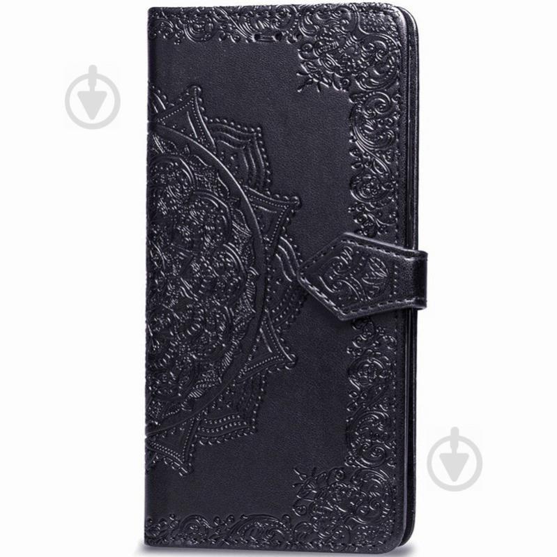 Кожаный чехол-книжка Epik Art Case с визитницей для Xiaomi Redmi Note 8 Pro Черный (768671)