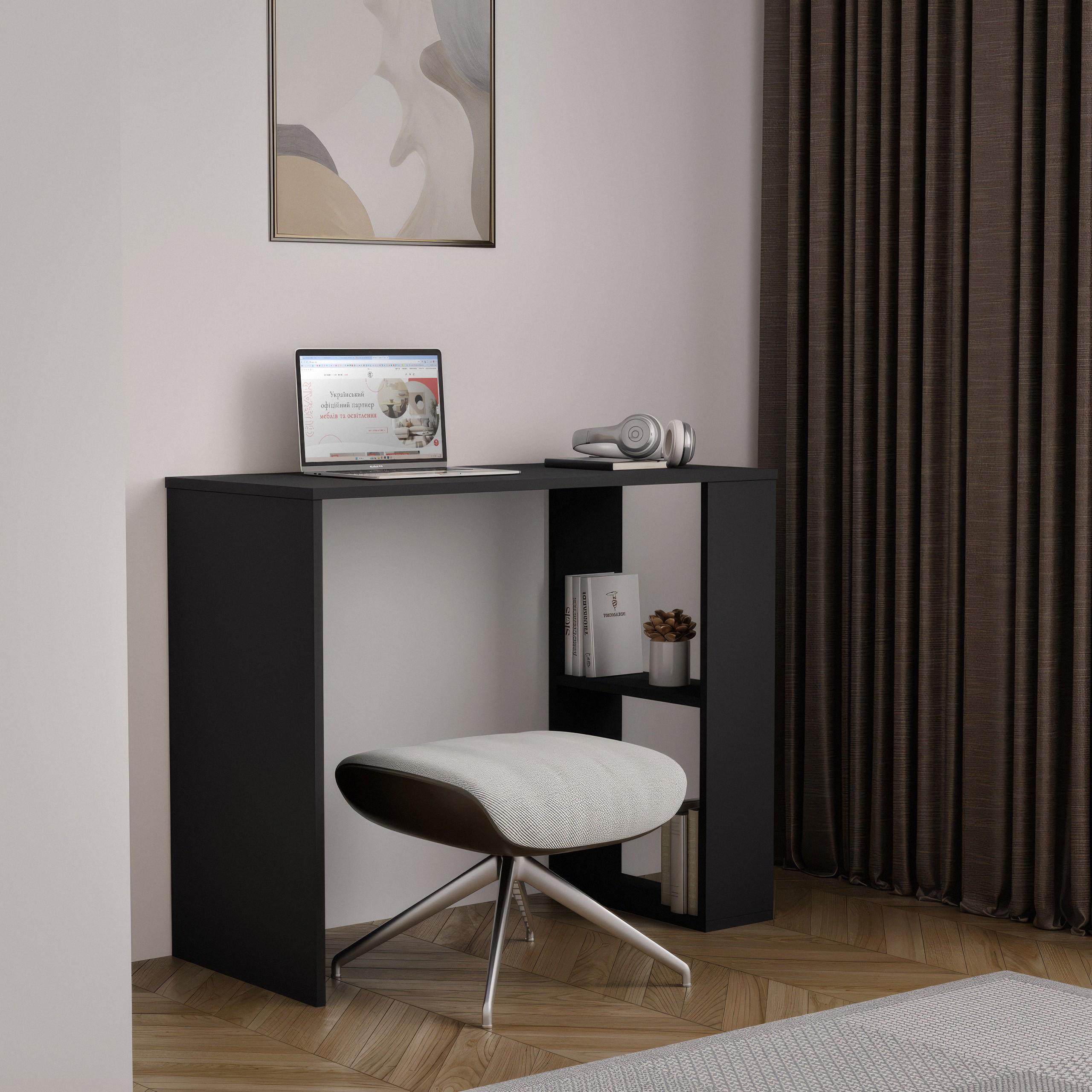 Стол письменный с полками S-10 900х400х750 мм Антрацит