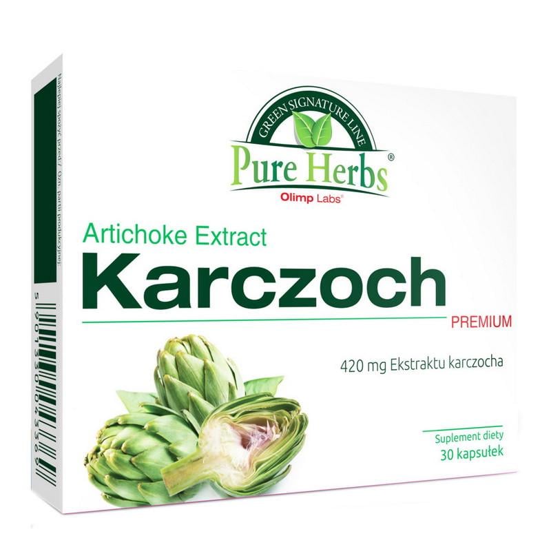 Экстракт листьев артишока Olimp Karczoch Artichoke Extract Premium 420 мг 30 капс. (20598-01)