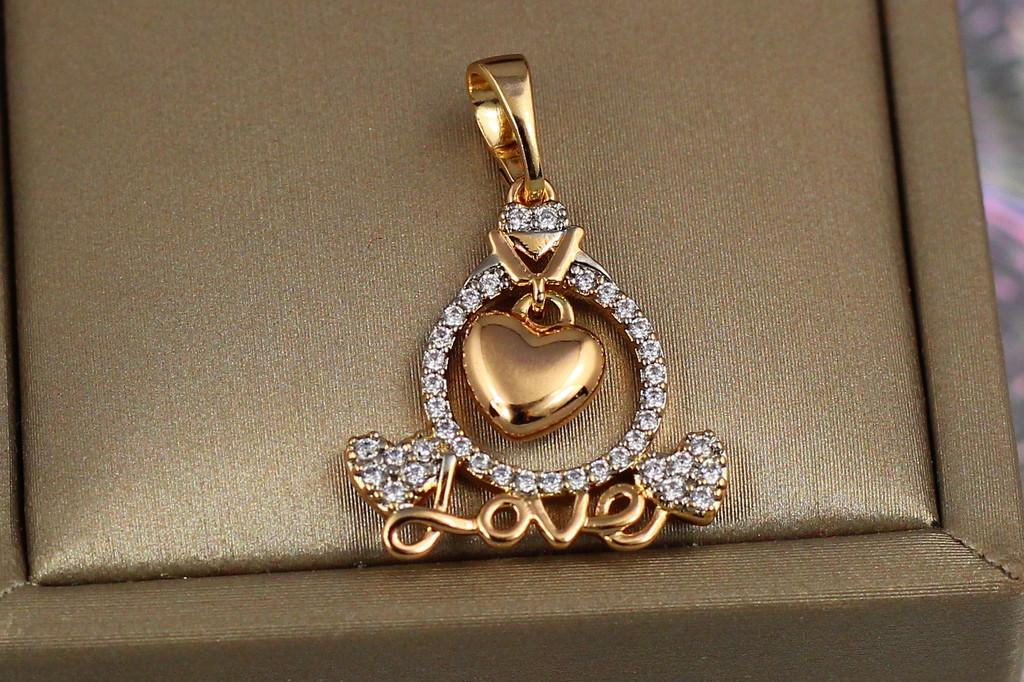 Кулон Xuping Jewelry Лав право выбора с родием 1,8 см Золотистый