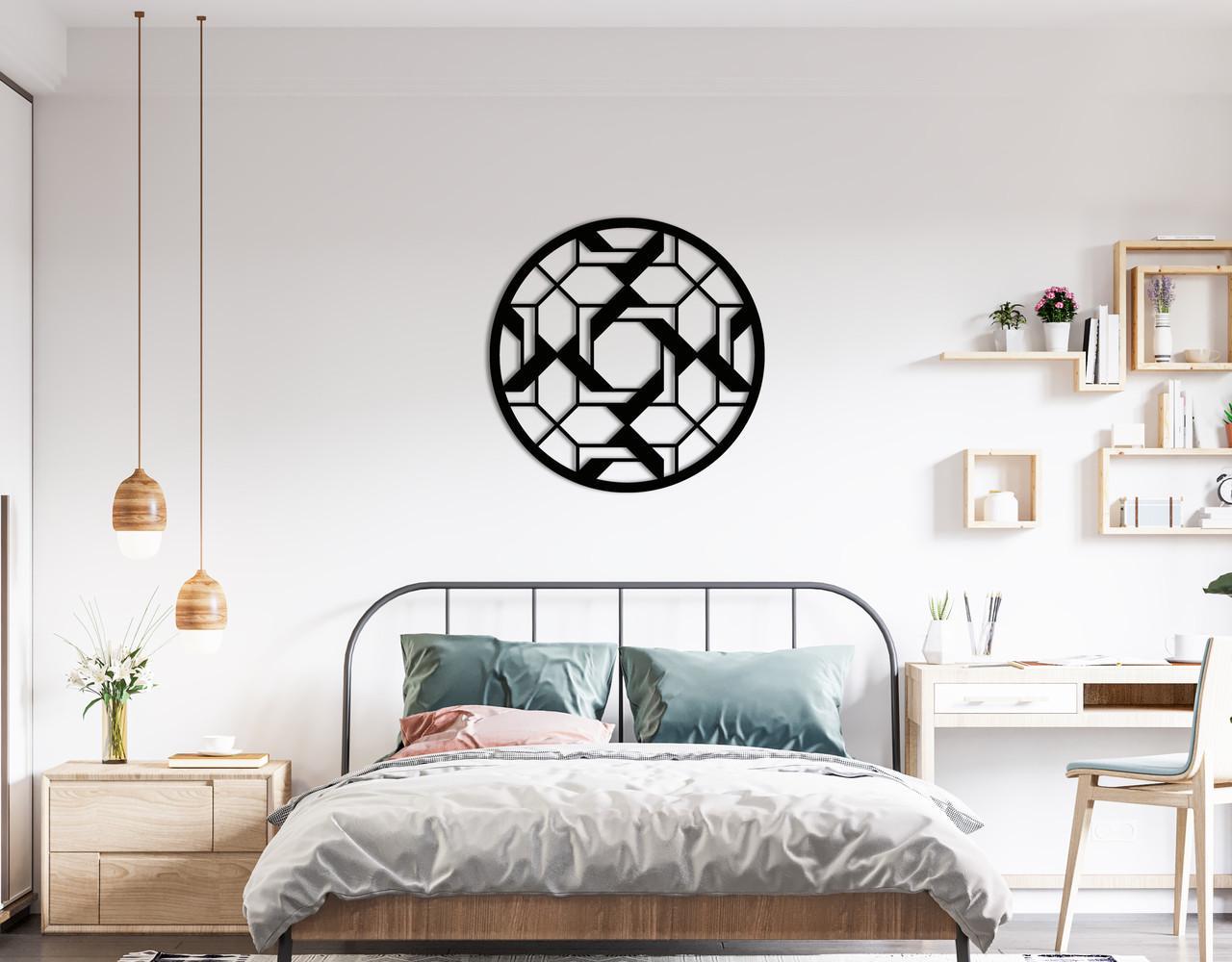 Декоративное панно на стену Upwood Decor Circle-056 40 30х30 см Black (1580356387)