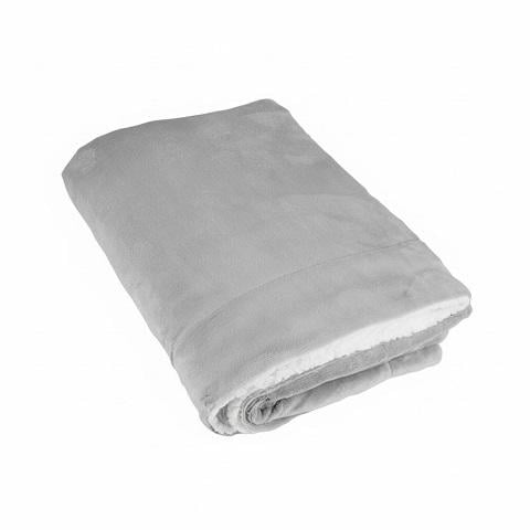 Ковдра двостороння легка стійка імітація овчини 150x200 см Світло-сірий