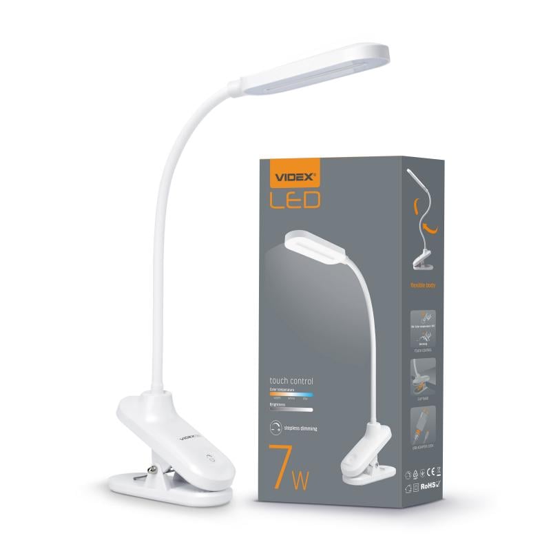 Лампа настiльна VIDEX TF09W LED 7W 3000-5500K (VL-TF09W)
