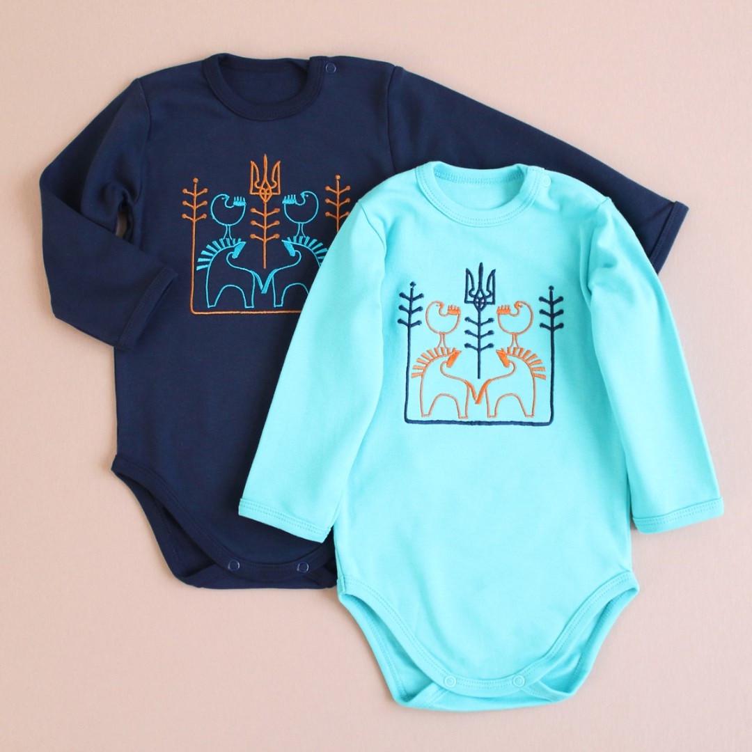 Боди с вышивкой Трезубец 68 см 3-6 мес Белый (2679650068) - фото 6 Боди с вышивкой Трезубец 68 см 3-6 мес Белый (2679650068) - фото 6