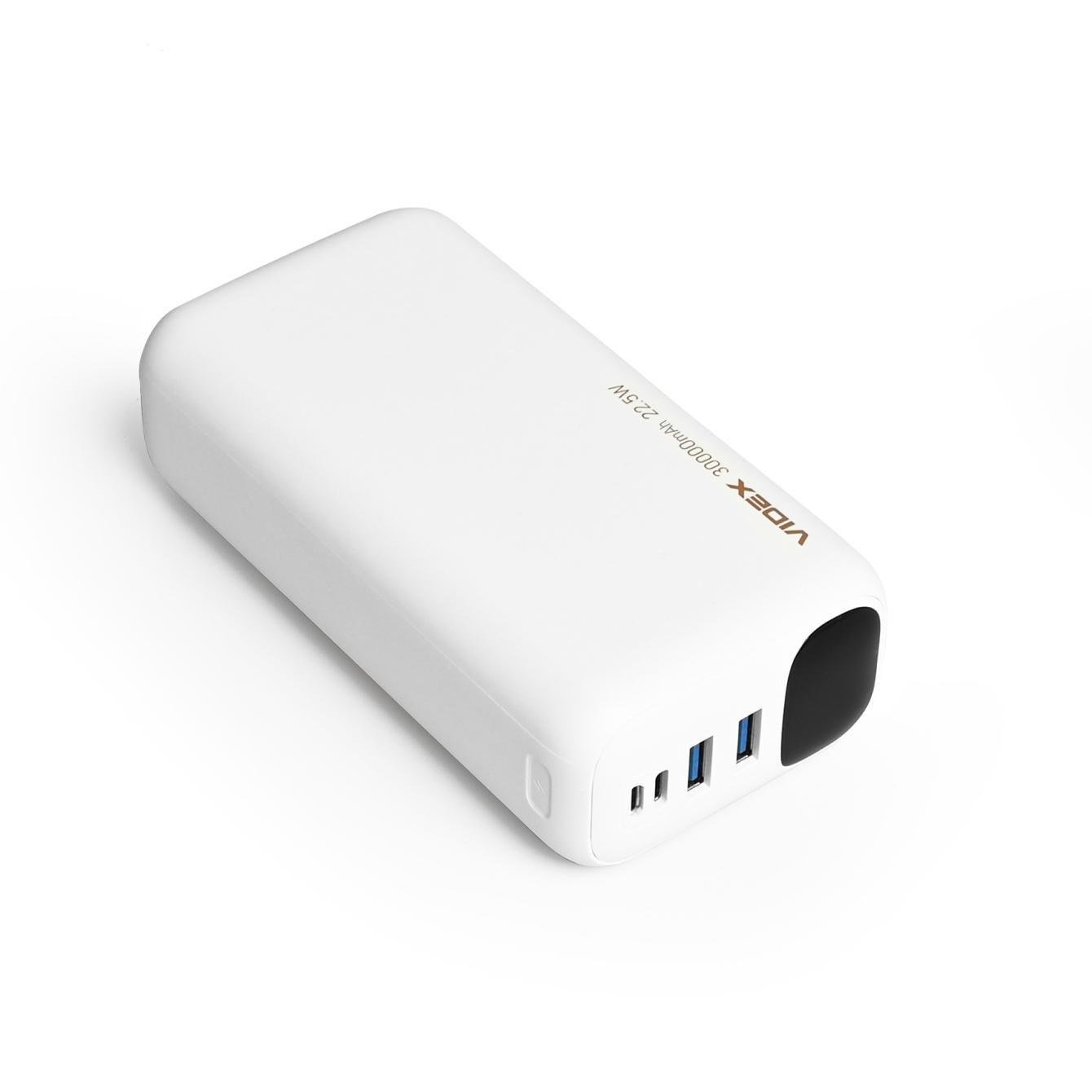 Повербанк Videx VPB-297 30000 mAh 22,5W QC+PD White (23596980)