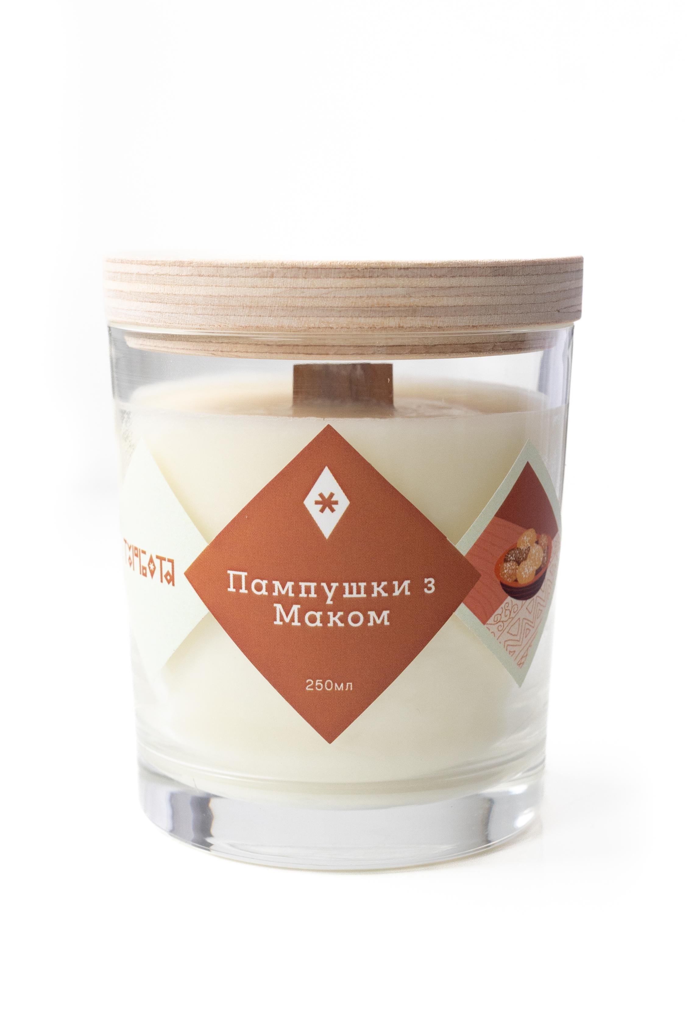 Аромасвічка соєва "Пампушки з маком"