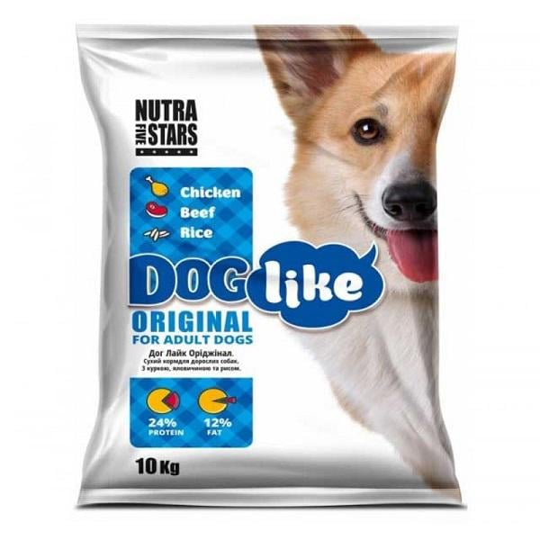 Корм для взрослых собак сухой NutraFiveStars Doglike с курицей/телятиной/рисом 10 кг Голубой (000019768)