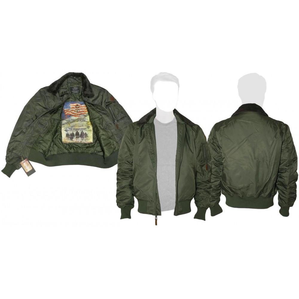 Бомбер Top Gun B-15 Flight Bomber Jacket L Olive (TGJ1542OL) - фото 5