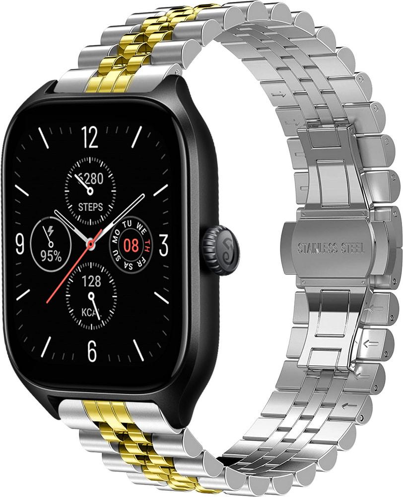 Браслет металлический Stech Line для Amazfit GTS 4/Mini Silver Gold (29521-67)