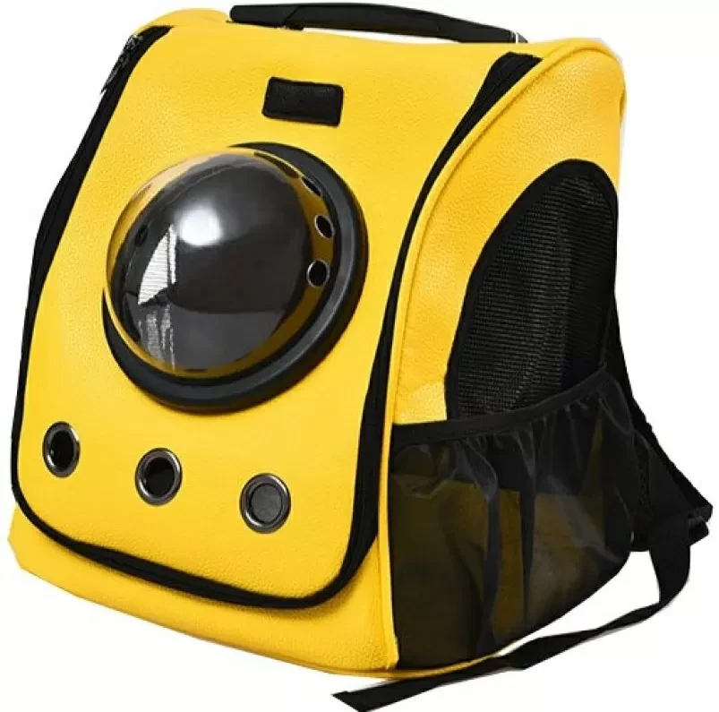 Переноска-рюкзак для животных Small Animal Star Space Capsule Shoulder Bag Yellow
