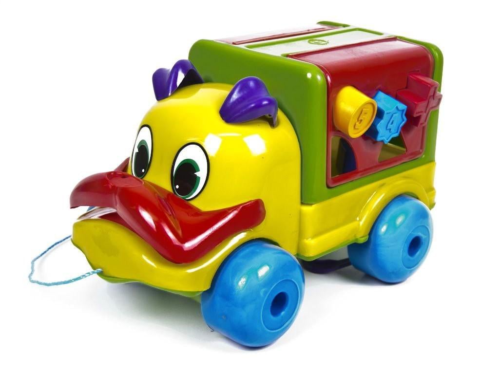 Сортер-каталка KinderWay Собака с веревкой Желтый (KW-06-602)