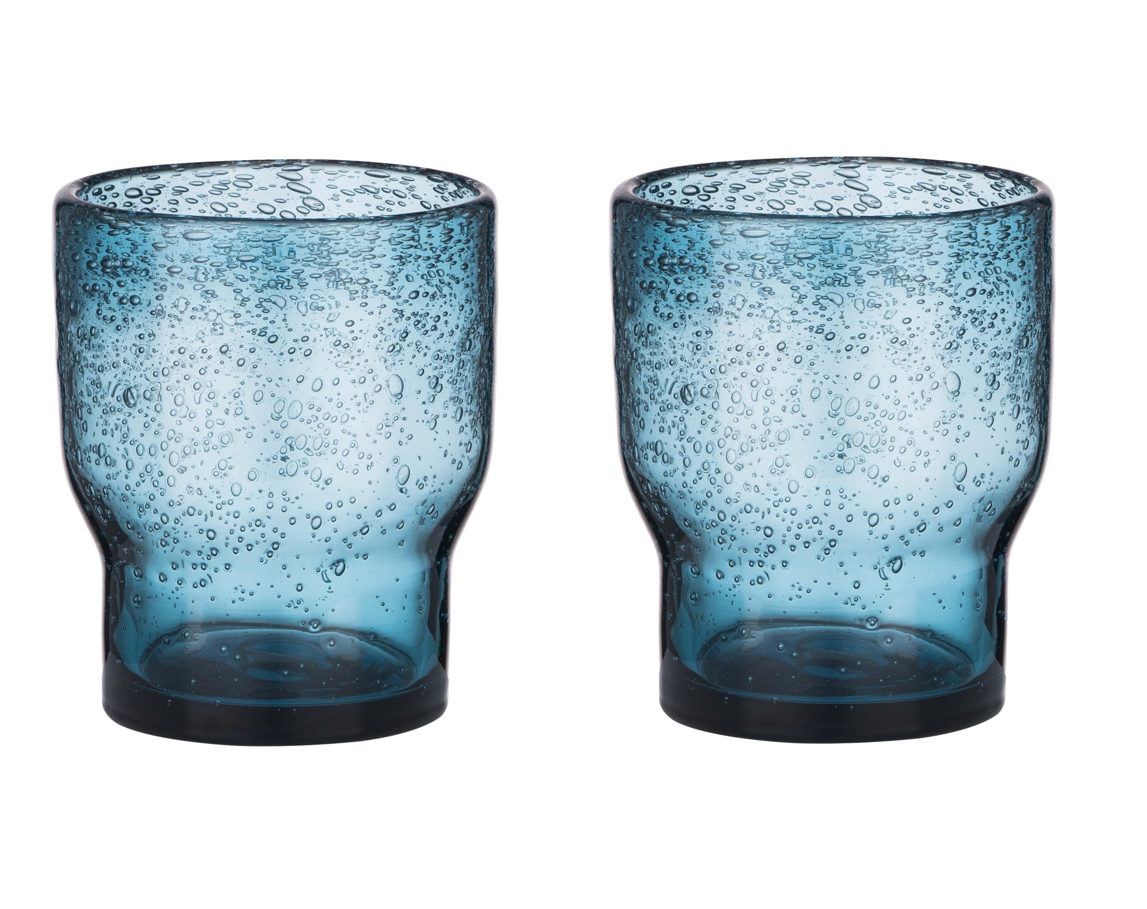 Стаканы Ardesto Bubble стекло 300 мл 2 шт. Прозрачно-синий (624761)