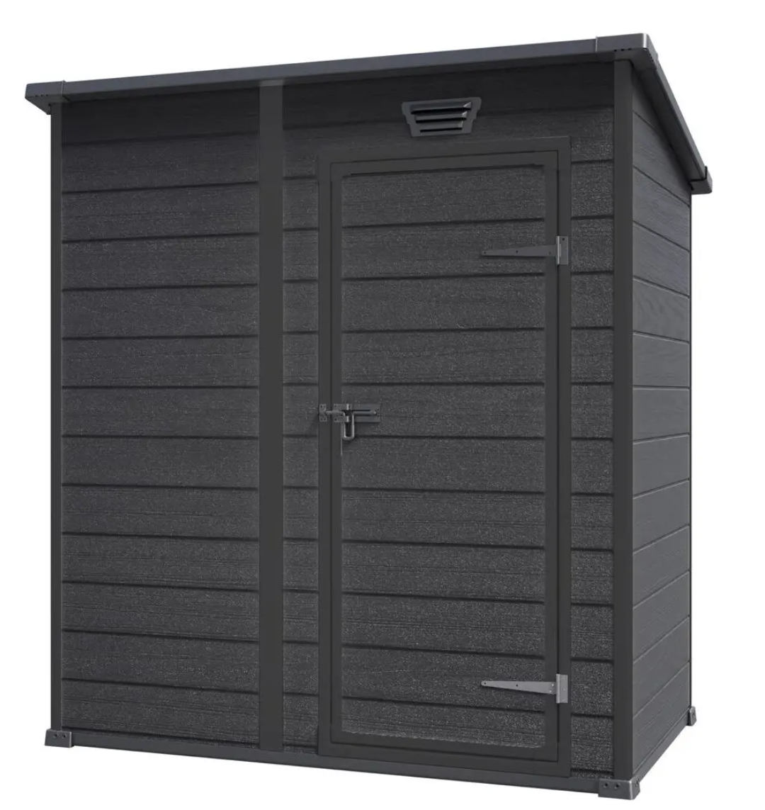Домик садовый пластиковый Keter Essential 6x4 184х112 см Графит (263943)