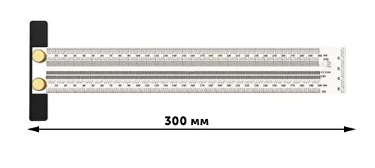 Строительная линейка для разметки металлическая 300 мм R00661-1 - фото 3