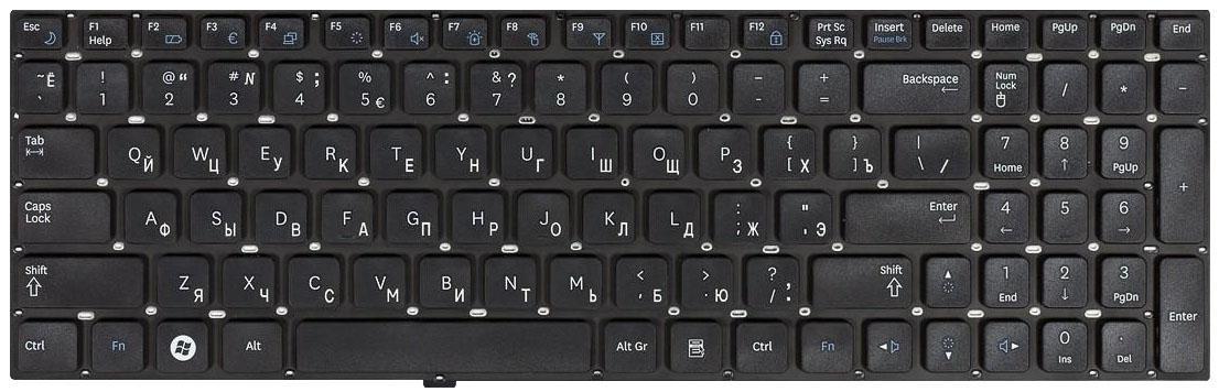 Клавиатура для ноутбука Samsung Q530 Black
