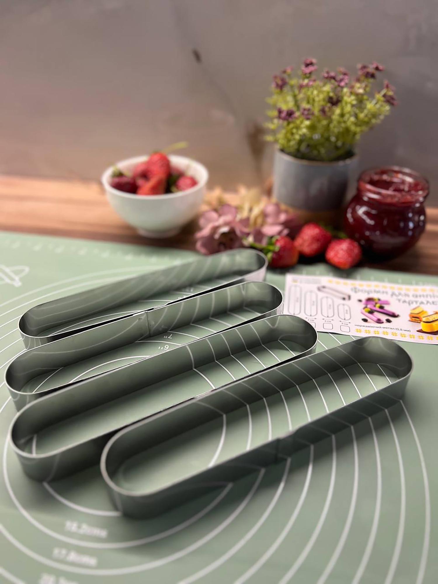 Набір формочок для еклерів/тістечок та тарталеток 4 шт. 20х4х2,5 см - фото 12 Набір формочок для еклерів/тістечок та тарталеток 4 шт. 20х4х2,5 см - фото 12