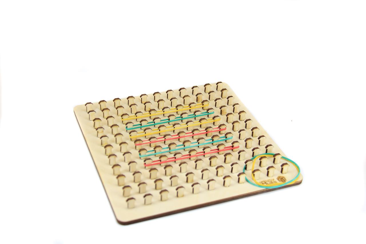 Геоборд 10х10 з табличкой умножения 24х24 см (DK0045)