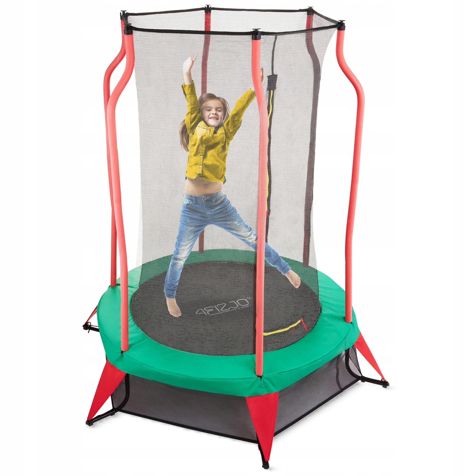 Батут детский для дома 4FIZJO Kids 140 см Green/Red (P-5907739319456)