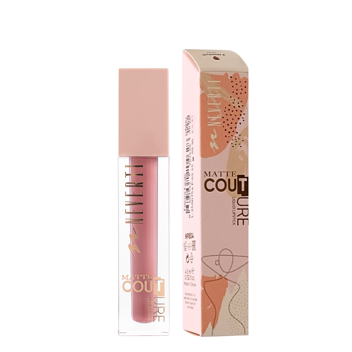 Помада для губ матова Neverti MATTE COUTURE LIQUID NP804 105 Coral Silk Кораловий (13356232)