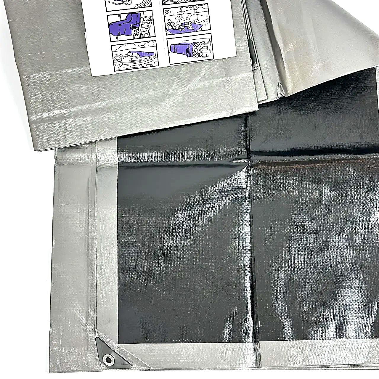 Тент 260 г/м2 5х8 Plandeka Mega Gruba Серо-черный - фото 4 Тент 260 г/м2 5х8 Plandeka Mega Gruba Серо-черный - фото 4