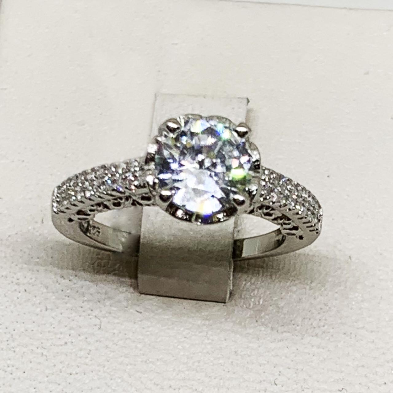 Кольцо серебряное с кубическим цирконием 4,73 г р. 18 (1696468901)