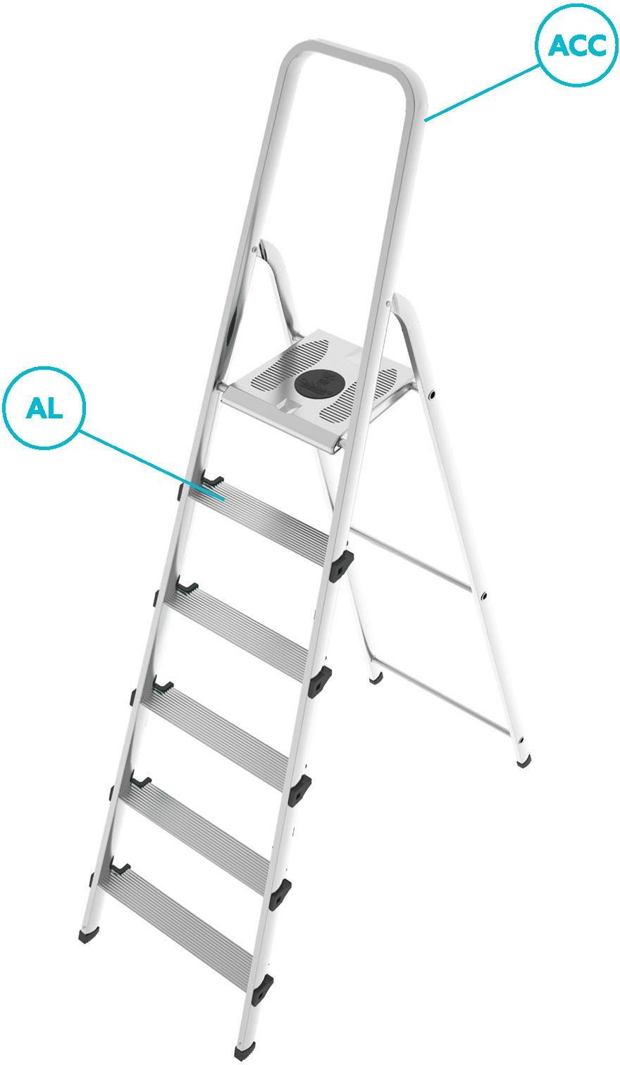 Лестница Colombo Stark 6 ступеней (S109006W) - фото 3 Лестница Colombo Stark 6 ступеней (S109006W) - фото 3