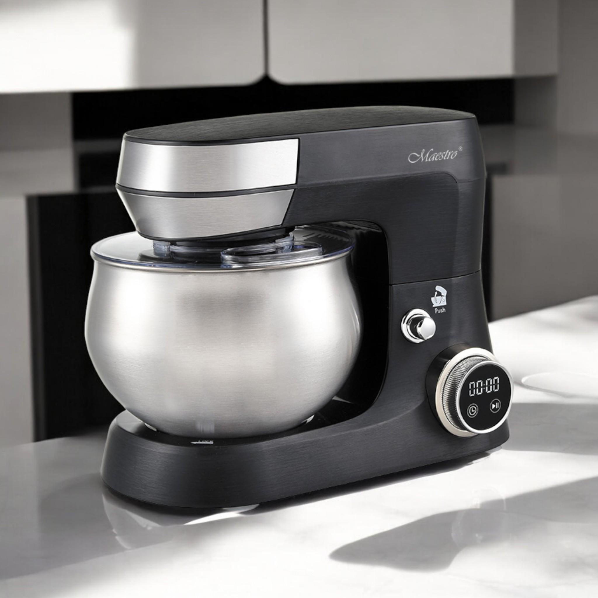 Міксер планетарний з чашею та LED-дисплеєм Maestro MR-558 2000 Вт 12 швидкостей Black (M_MR558Black) - фото 6
