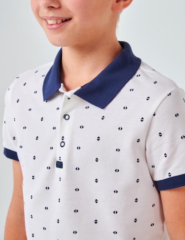 Футболка-поло для мальчика Smil Лакоста рисунок на белом 116 см (114112) - фото 3 Футболка-поло для мальчика Smil Лакоста рисунок на белом 116 см (114112) - фото 3