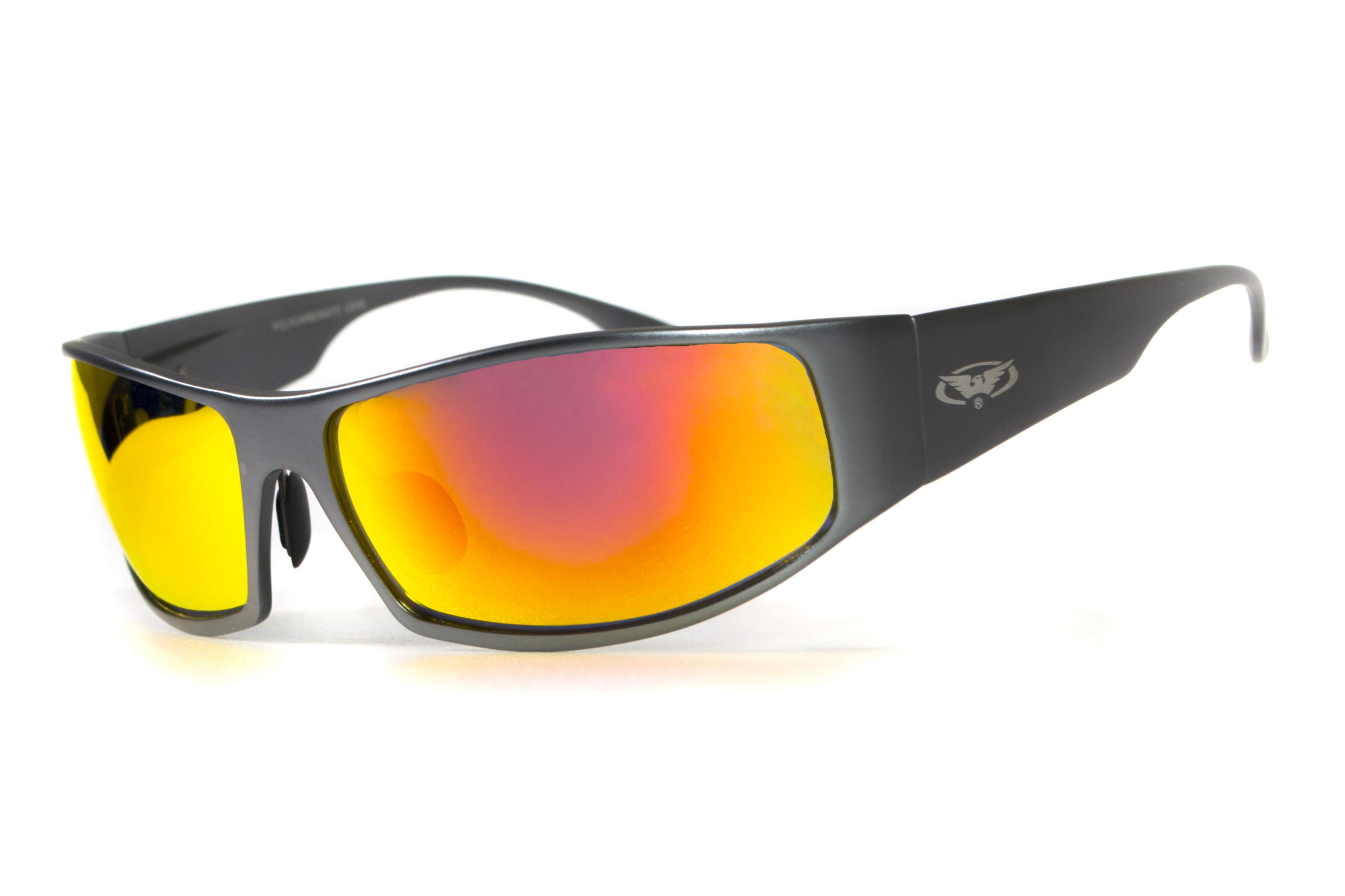 Очки защитные Global Vision BAD-ASS-1 GunMetal Красный