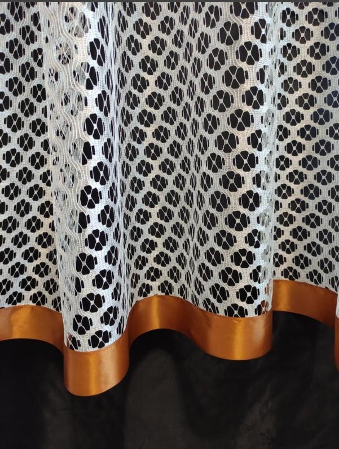 Занавеска сетка с шифоновым ламбрекеном на кухонное окно 290х160 см Коричневый с белым (ккор-11) - фото 3 Занавеска сетка с шифоновым ламбрекеном на кухонное окно 290х160 см Коричневый с белым (ккор-11) - фото 3